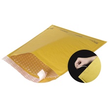 6 x 10" Kraft (Freight Saver Pack #0 Self-Seal Bubble Mailers w/Tear Strip image