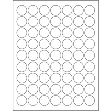 White Circle Laser Labels image