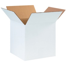 10 x 10 x 10" White Corrugated Boxes image