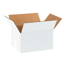 8 x 6 x 4" White Corrugated Boxes image