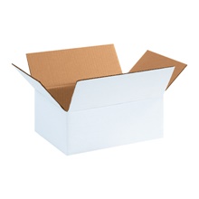 11 3/4 x 8 3/4 x 4 3/4" White Corrugated Boxes image