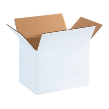 11 1/4 x 8 3/4 x 12" White Corrugated Boxes image