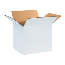 12 x 10 x 10" White Corrugated Boxes image