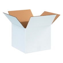 12 x 12 x 10" White Corrugated Boxes image