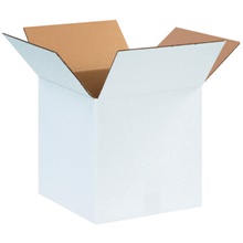 12 x 12 x 12" White Corrugated Boxes image