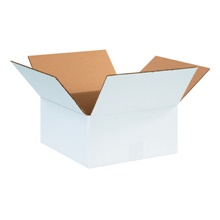 12 x 12 x 6" White Corrugated Boxes image