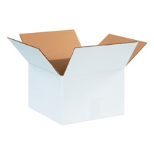 12 x 12 x 8" White Corrugated Boxes image