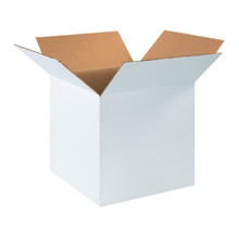 16 x 16 x 16" White Corrugated Boxes image