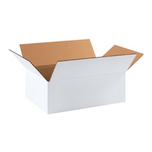 17 1/4 x 11 1/4 x 6" White Corrugated Boxes image