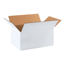 17 1/4 x 11 1/4 x 8" White Corrugated Boxes image