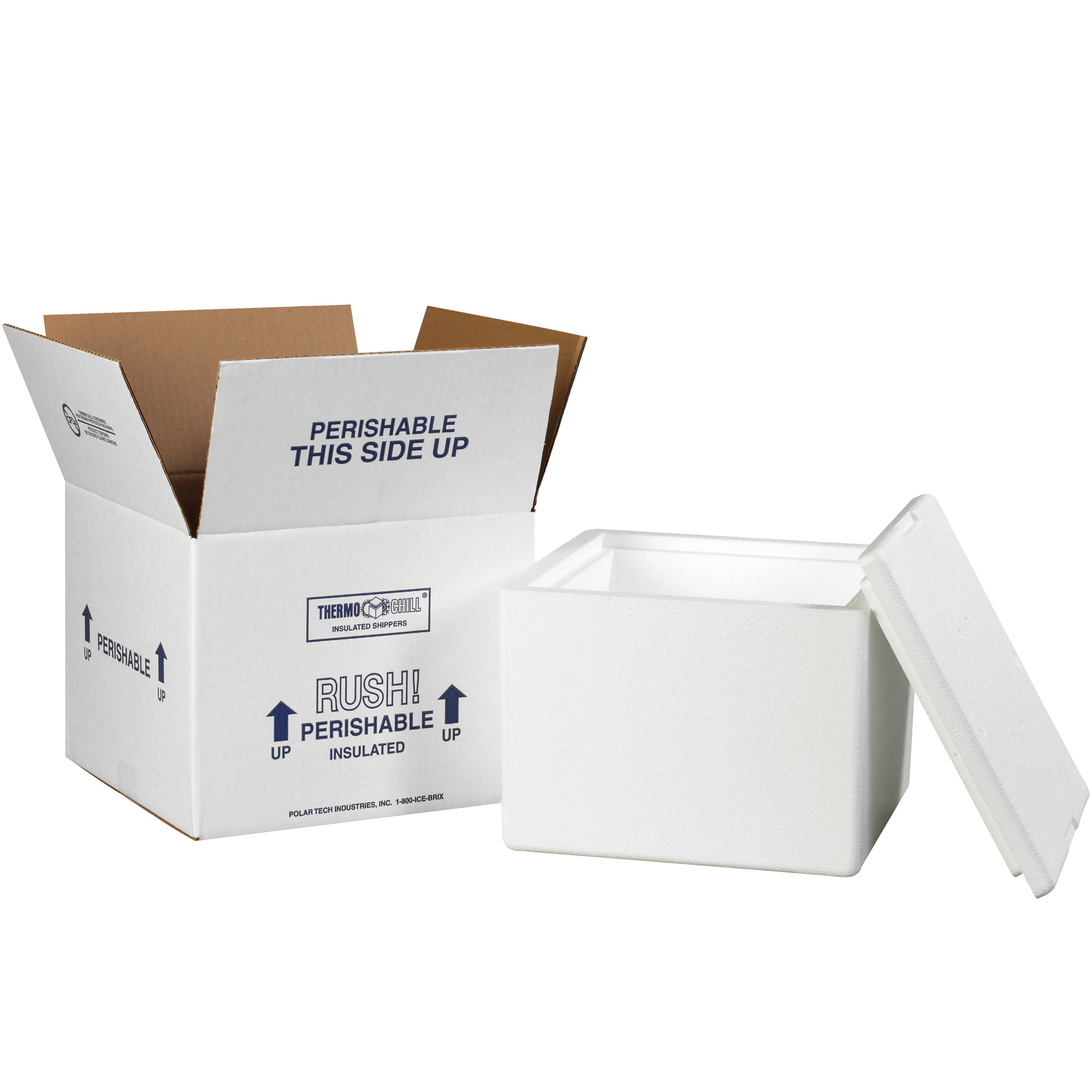 9 1/2 x 9 1/2 x 7" Insulated Shipper - 1 1/4" Thickness image