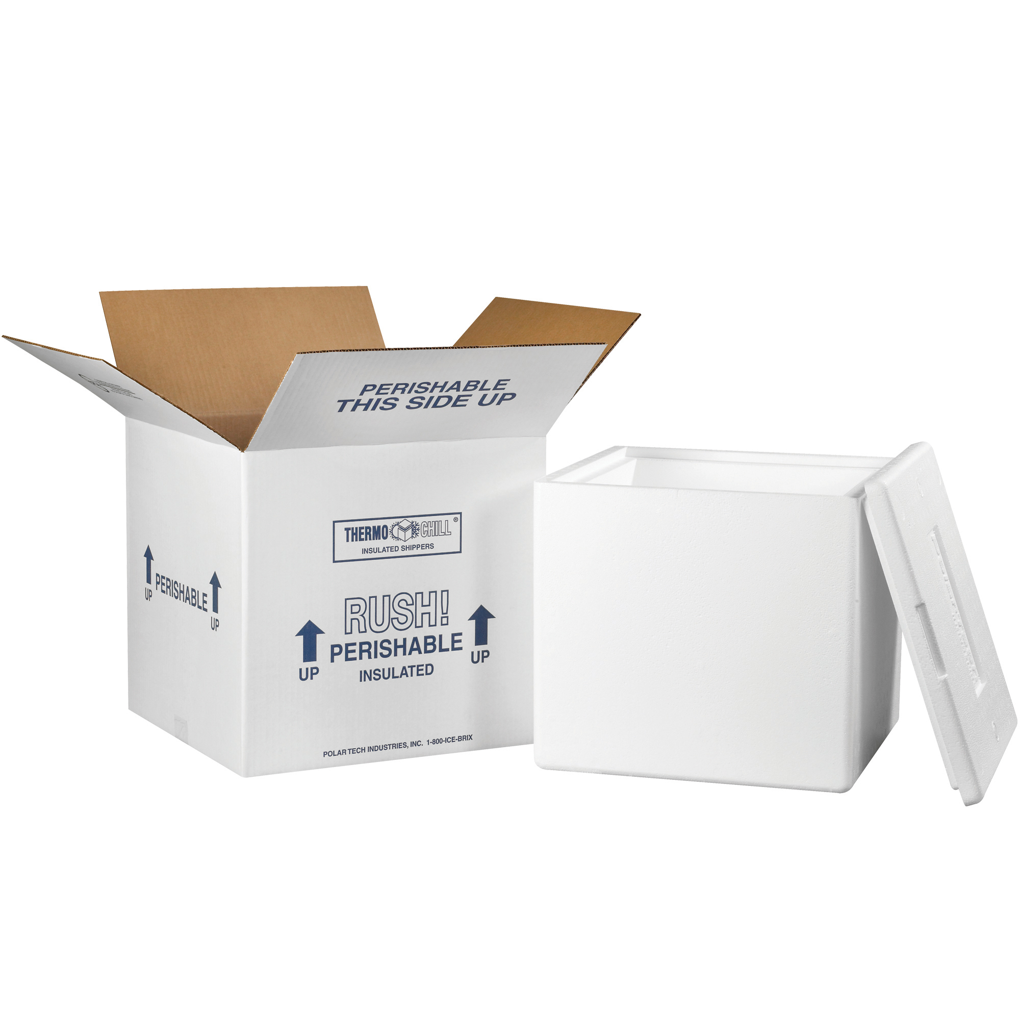 13 x 13 x 12 1/2" Insulated Shipper - 1 1/2" Thickness image