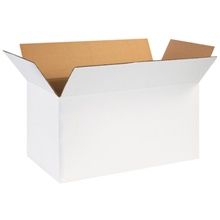 24 x 12 x 12" White Corrugated Boxes image