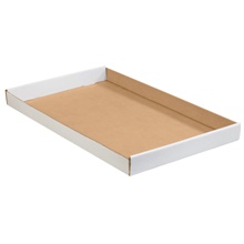 24 x 15 x 1 3/4" White Corrugated Trays image