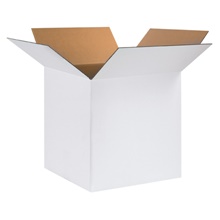 24 x 24 x 24" White Corrugated Boxes image