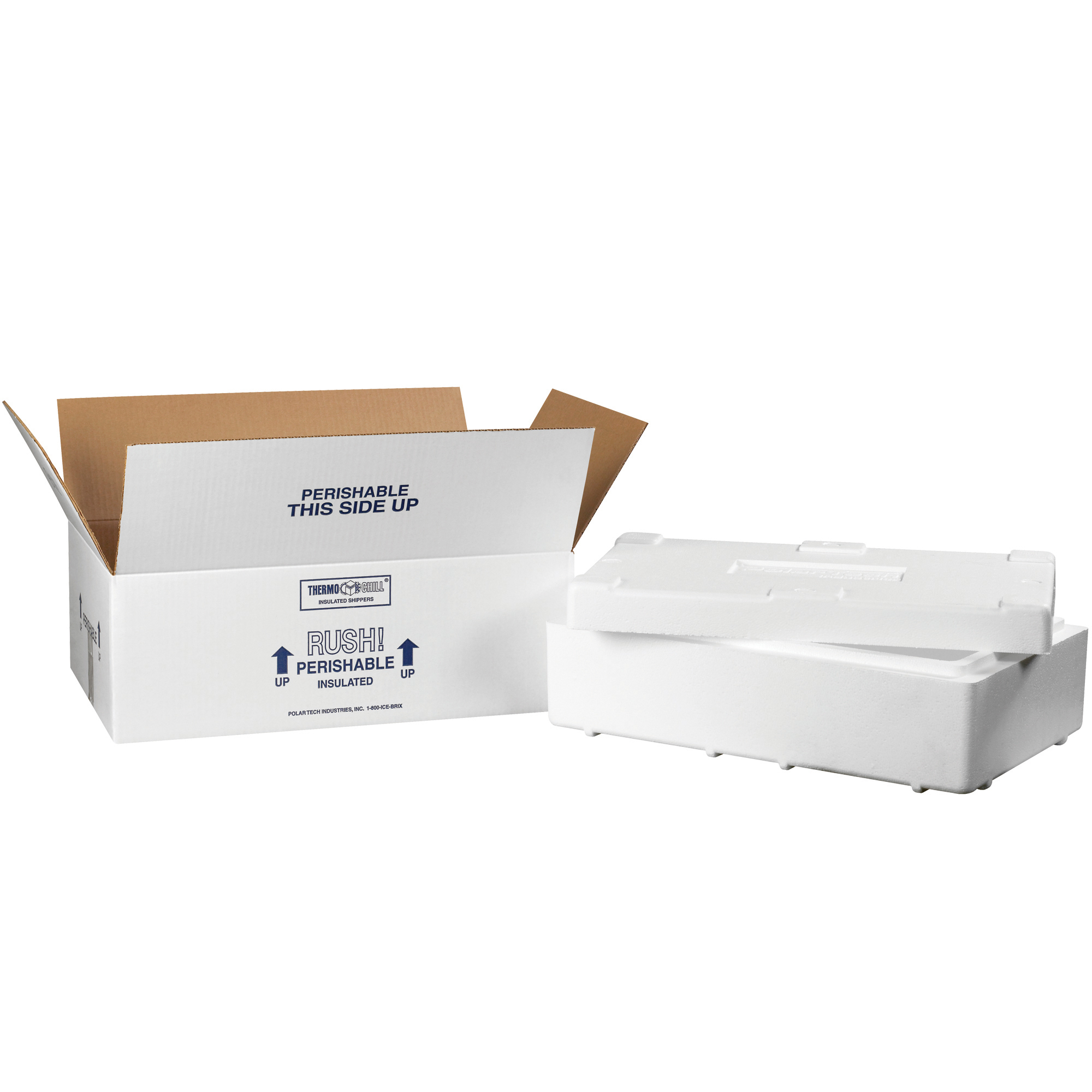 19 1/2 x 11 1/2 x 4 1/8" Insulated Shipper - 1 1/2" Thickness image