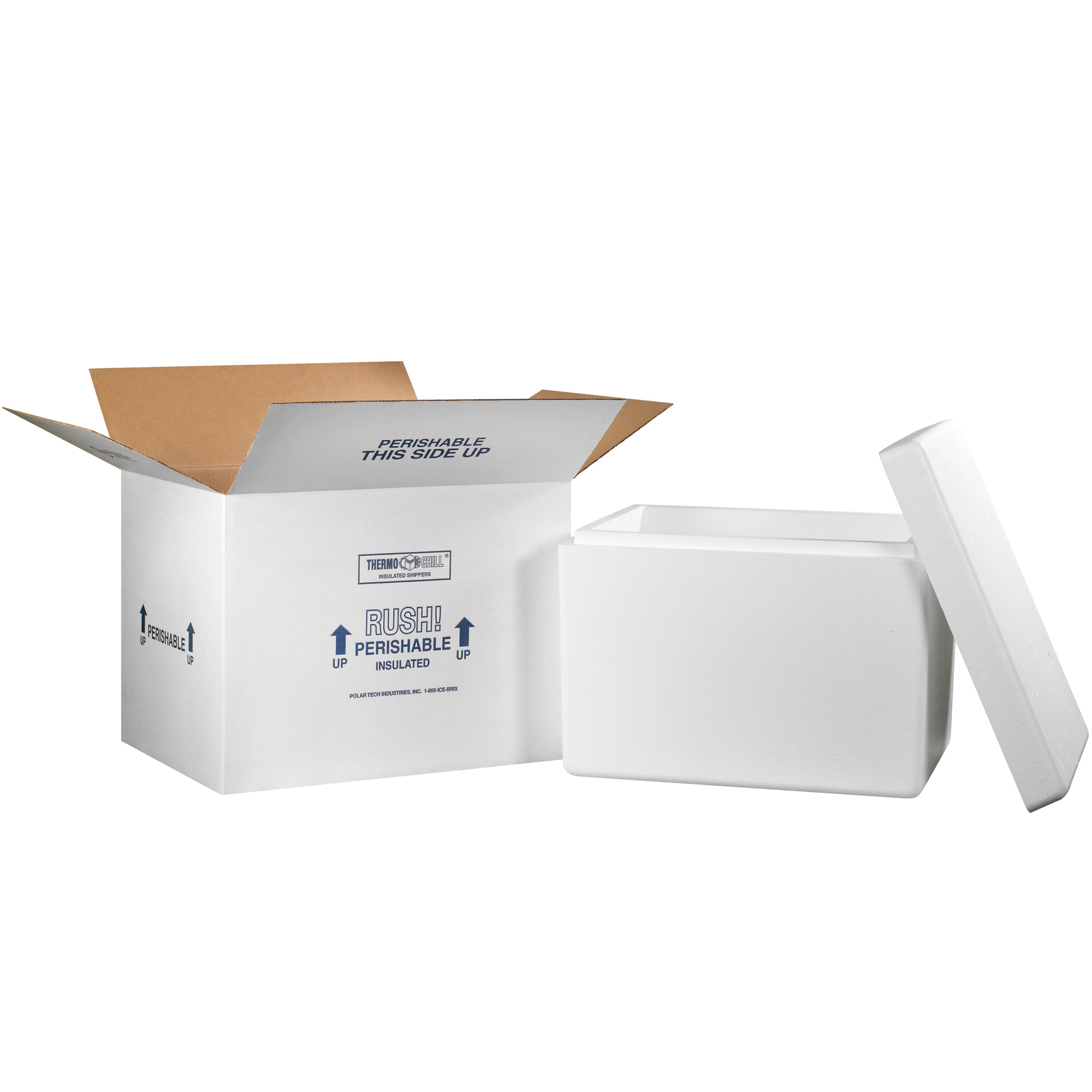 21 1/4 x 15 1/2 x 15 1/2" Insulated Shipper - 2" Thickness image