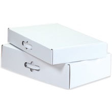 18 1/4 x 11 3/8 x 2 11/16" White Corrugated Carrying Cases image