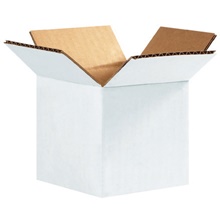 4 x 4 x 4" White Corrugated Boxes image