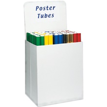 24 3/4 x 18 3/4 x 30" White Large Bin Floor Display image