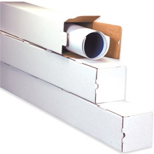 5 x 5 x 25" White Square Mailing Tubes image