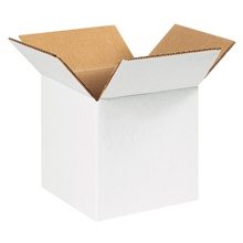 5 x 5 x 5" White Corrugated Boxes image