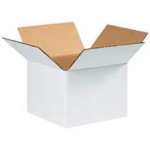 8 x 8 x 6" White Corrugated Boxes image