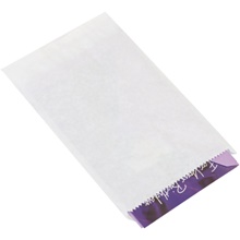 6 1/4 x 9 1/4" White Flat Merchandise Bags image