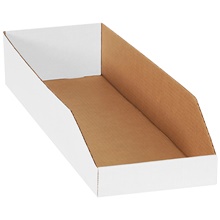 8 x 24 x 4 1/2" White Bin Boxes image