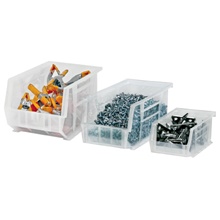 10 7/8 x 4 1/8 x 4" Clear Plastic Stack & Hang Bin Boxes image