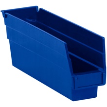 11 5/8 x 2 3/4 x 4" Blue Plastic Shelf Bin Boxes image