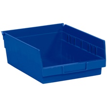 11 5/8 x 8 3/8 x 4" Blue Plastic Shelf Bin Boxes image