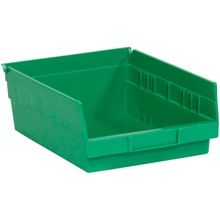 11 5/8 x 8 3/8 x 4" Green Plastic Shelf Bin Boxes image