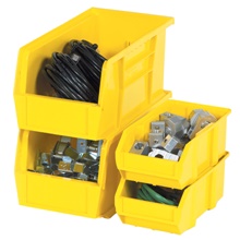5 3/8 x 4 1/8 x 3" Yellow Plastic Stack & Hang Bin Boxes image