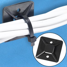 1 1/2 x 1 1/2" Black Cable Tie Mounts image