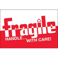 2 x 3" - "Fragile - Handle With Care" Labels image