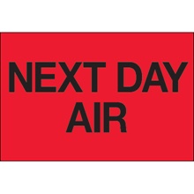 2 x 3" - "Next Day Air" (Fluorescent Red) Labels image