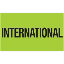 3 x 5" - "International" (Fluorescent Green) Labels image