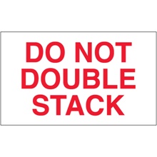 3 x 5" - "Do Not Double Stack" Labels image