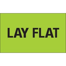 3 x 5" - "Lay Flat" (Fluorescent Green) Labels image