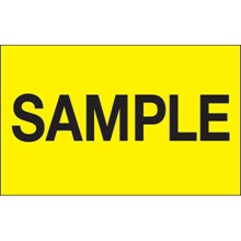 1 1/4 x 2" - "Sample" (Fluorescent Yellow) Labels image