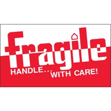 3 x 5" - "Fragile - Handle With Care" Labels image