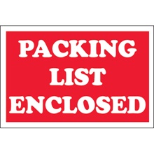 2 x 3" - "Packing List Enclosed" Labels image