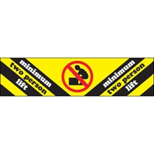 2 x 8" - "Minimum Two Person Lift" Labels image