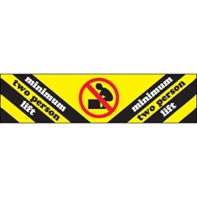 2 x 8" - "Minimum Two Person Lift" Labels image