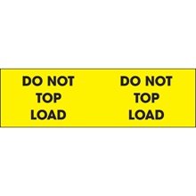 3 x 10" - "Do Not Top Load" (Fluorescent Yellow) Labels image