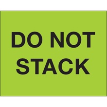 8 x 10" - "Do Not Stack" (Fluorescent Green) Labels image