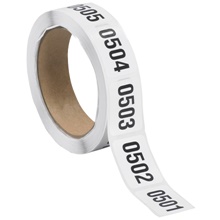 1 x 1 1/2" (0501-1000) Consecutive Numbered Labels image
