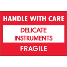 2 x 3" - "Delicate Instruments - HWC" - Fragile Labels image