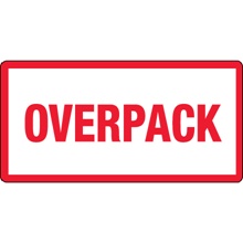 3 x 6" - "Overpack" Labels image